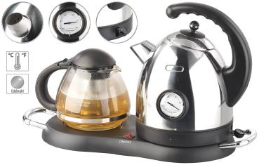 Preview: Edelstahl-Wasserkocher WSK-300.set mit Teekanne