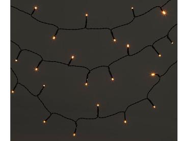 Preview: Guirlande Lumineuse LED Lunartec pour Extérieur - 100 LED Blanc Chaud, À Piles/Accu - Minuteur 6h/18h, IP44 - 10m