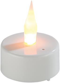 Preview: 4er-Set LED-Teelichter - Luftzugsensor mit beweglicher Flamme für sichere, romantische Atmosphäre - Pustefunktion, inkl. CR2032 Batterien - Ø 38x42mm