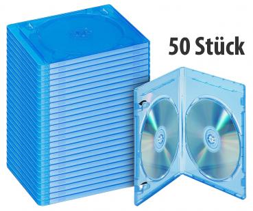Preview: Blu-ray soft cases blue-transparent in pack of 50 for 2 discs