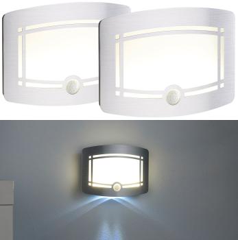 Preview: 2 appliques LED sans fil à éclairage automatique WL-250 - Avec piles