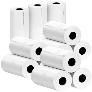 Preview: 12er-Set selbstklebende Etiketten-Rollen, 57mm Breite, je 4, 3m, weiss