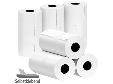 Preview: 6er-Set selbstklebende Etiketten-Rollen, 57 mm Breite, je 4,3 m, weiss