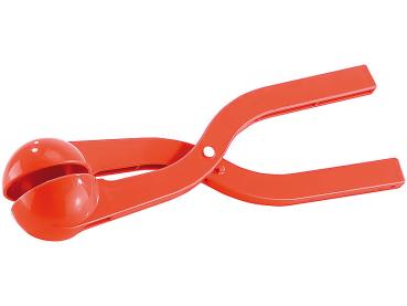 Preview: set of 2 professional snowball tongs for snowballs with Ø 7 cm, red