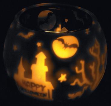 Preview: Double-glass wind lantern “Ghost House“