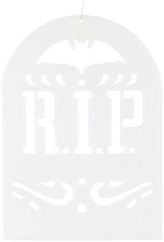 Preview: Glow-in-the-dark Halloween window decoration tombstone, 26 x 19 cm
