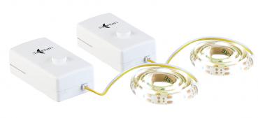 Preview: set of 2 indoor LED strips, 18 LEDs, switch, battery operated, 60 cm