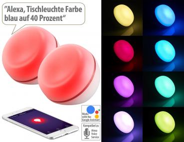 Preview: 2 lampes d’ambiance connectées LED compatible Alexa et Google Assistant