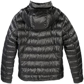 Preview: Doudoune ultralégère - Duvet, col montant, capuche amovible - Noir, Taille S, 100g, coupe unisexe, poches zippées, Pearl Outdoor