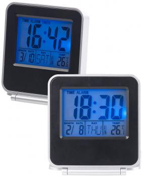 Preview: 2er-Set Kompakte digital Reisewecker, Thermometer, Kalender Preview: 2er-Set Kompakte digital Reisewecker, Thermometer, Kalender