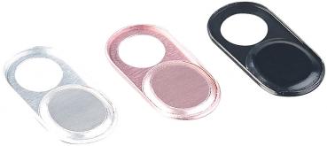 Preview: 3er-Set Webcam-Aluminium-Abdeckungen für Laptops & Co., selbstklebend