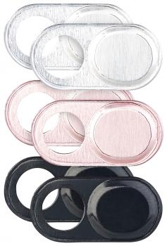 Preview: 6er-Set Webcam-Aluminium-Abdeckung für Laptops & Co., selbstklebend