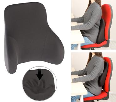 Preview: Coussin dorsal ergonomique Newgen Medicals - Mousse à mémoire de forme - Soulage le dos, lombaire, colonne - Bureau, voiture - 45x41x12 cm