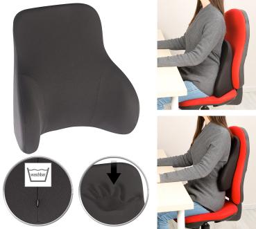 Preview: Coussin dorsal ergonomique Newgen Medicals - Mousse à mémoire de forme - Soulage le dos, lombaire, colonne - Bureau, voiture - 45x41x12 cm