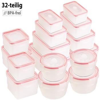Preview: 2er-Set 8 Frischhaltedosen-Set mit Clip-Deckel, BPA-frei