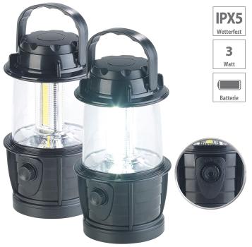 Preview: 2 lanternes nomades à intensité variable avec 3 LED COB - 3 W - 140 lm