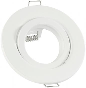 Preview: Mounting frame for MR16, white, swiveling Preview: Mounting frame for MR16, white, swiveling