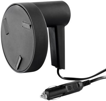 Preview: Elektrischer 12-V-Eiskratzer für Kfz - Schnelle & mühelose Eisbeseitigung mit 3 rotierenden Kunststoff-Schabern - 4m Kabel, Ø 130mm