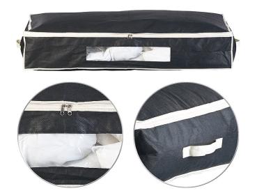 Preview: 2 housses de rangement 86 L pour dessous de lit avec fenêtre transparente - Noir