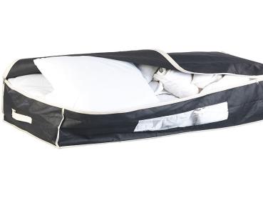 Preview: 2 housses de rangement 86 L pour dessous de lit avec fenêtre transparente - Noir