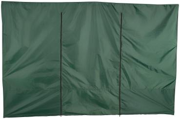 Preview: Wandseitenteil für Faltpavillon, Reissverschluss-Tür, 3 x 1,9m, grün
