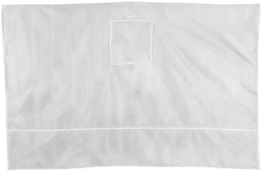 Preview: Parte laterale della parete per padiglione pieghevole, con finestra a velcro, 3 x 1,9 m, bianco