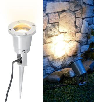 Preview: Indoor-Pflanzenstrahler, einflammig, GU10, grau 1,5M Kabel