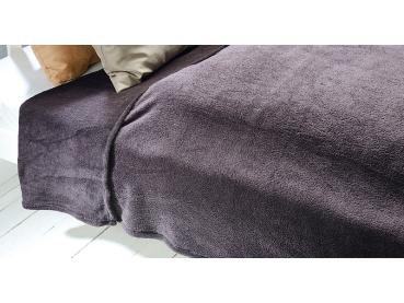 Preview: XXL-Luxus-Kuscheldecke aus Mikrofaser, 240 x 220 cm, 300 g/m², schwarz