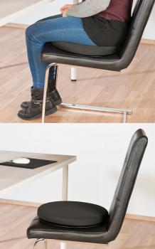 Preview: 2er-Set Schaumstoff-Sitzkissen mit kühlender Gel-Schicht, 360° drehbar