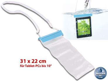 Preview: Wasserdichte Universal-Hülle für iPads & Tablet-PCs bis 25, 4 cm / 10