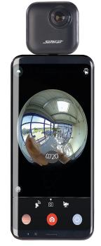 Preview: 360° panorama camera for Android OTG smartphones, 2K, YouTube Live