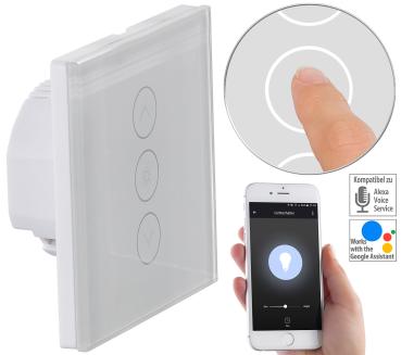 Preview: Touch-Lichtschalter & Dimmer, kompatibel zu Amazon Alexa & Google Assistant