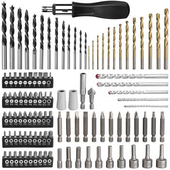 Preview: Bohrer- & Bit-Set, Titanummantelung, 109 Teile im Aufbewahrungs-Koffer
