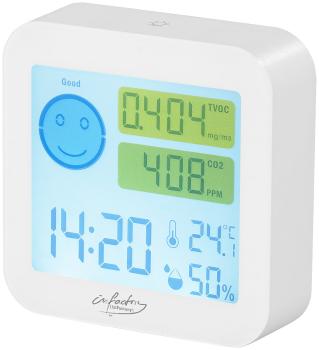 Preview: set of 2 TVOC & CO2 meters with clock, temperature, humidity