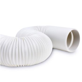 Preview: Tubo aria robusto 5m: bianco - Universale per impianti di condizionamento monoblocco - Flessibile, durevole, di facile installazione, soluzione affidabile per l’aria di scarico
