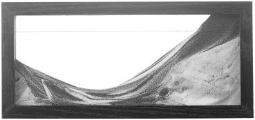Preview: Black and white sand picture with wooden frame, 35 x 16 cm Preview: Black and white sand picture with wooden frame, 35 x 16 cm