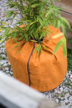 Preview: Lot de 4 Protège-Pots Thermiques - Protection Hivernale Optimale & Anti-Intempéries pour Plantes - Ø 50xH45cm - Double Couche Film Bulles/Molleton