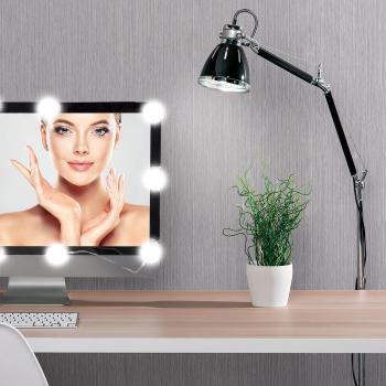 Preview: Lampada a specchio USB in stile Hollywood, con LED CCT, 10 watt, dimmerabile