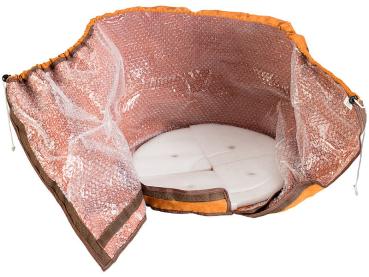 Preview: 2 Housse Hivernage Plante Pot Royal Gardineer 50x45cm - Anti-gel, Imperméable, Double Couche, Fond Perméable - Fermeture Scratch & Lacets