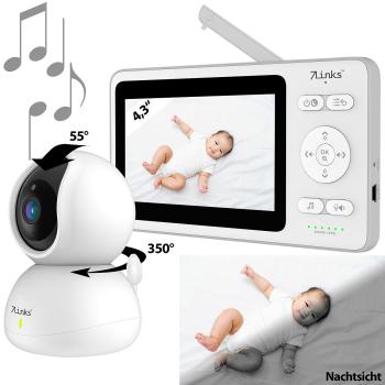 Preview: Video baby monitor, swivel & tilt camera, 11 cm (4.3