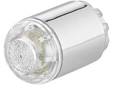 Preview: Dynamo LED faucet attachment for temperature control, glows in color