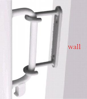 Preview: Wandhalterung für Seitenmarkise - Robuster pulverbeschichteter Stahl, beige - Schnelle & unkomplizierte Montage für Wind- & Sichtschutz - Inkl. Montagematerial