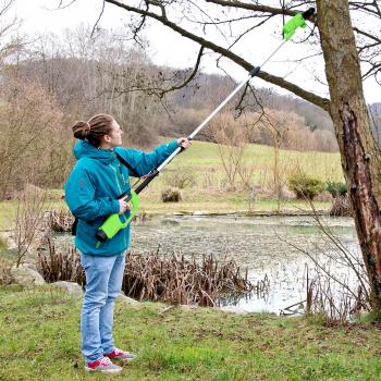 Preview: Verlängerungsstange 98cm für AGT Prof. Gartengeräte - Ultraleichter Stab erweitert Arbeitsradius auf 3m - Kompatibel mit AW-36.ea, AW-36.gs