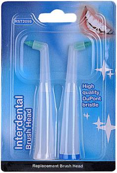 Preview: Ersatzbürsten für SW-31k Schallzahnbürste - 2 Premium Aufsteckbürsten für optimale Zahnzwischenraumreinigung - Kompatibel mit Slim-Schallzahnbürste SW-31.k