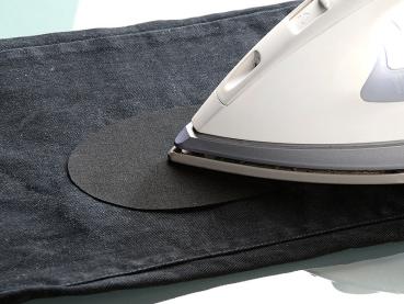 Preview: Toppe termoadesive a presa rapida in cotone, 2 pezzi, colore nero