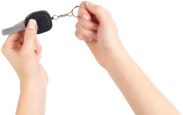 Preview: Allarme personale con design a chiave per auto, sirena da 110 dB e minipenna