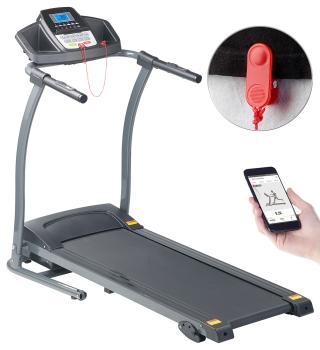 Preview: Professional treadmill with app & Bluetooth, heart rate monitor, 12 programs, 1,100 W