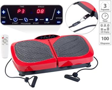 Preview: Fitness Vibrationsplatte mit Oszillation und 2 Expandern, bis 100 kg