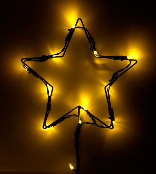 Preview: Christbaum-Überwurf-Lichterkette - 320 RGBW-LEDs, App-Steuerung, Akustik-Sensor & Weihnachtsstern - IP44 Spritzwasserschutz, 1.7m Länge