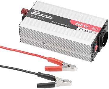 Preview: Car voltage converter with 500 Watt, 230 Volt, USB, Peakpower 1.000 Watt